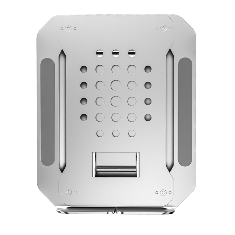 T3 Aluminum Alloy Folding Notebook Stand Adjustable Laptop Holder Cooling Riser for Laptop Tablet Below 17inch - Silver-4