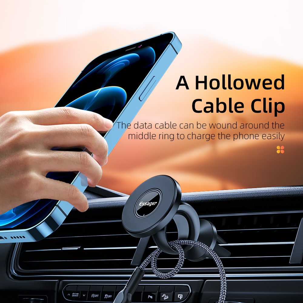 ESSAGER EZJCXZ-JZY01 Universal Magnetic Car Air Vent/Dashboard Mount Phone Holder Cellphone Stand - Air Vent Phone Holder-6