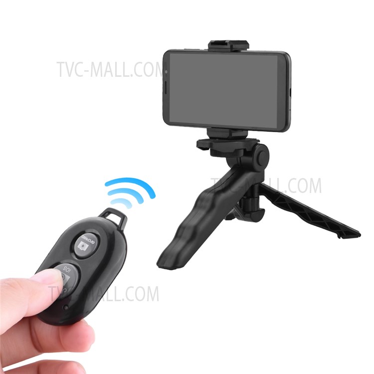Vlog Shooting Mobile Phone Holder + Desktop Tripod with Remote Shutter Controller for iOS Android-12