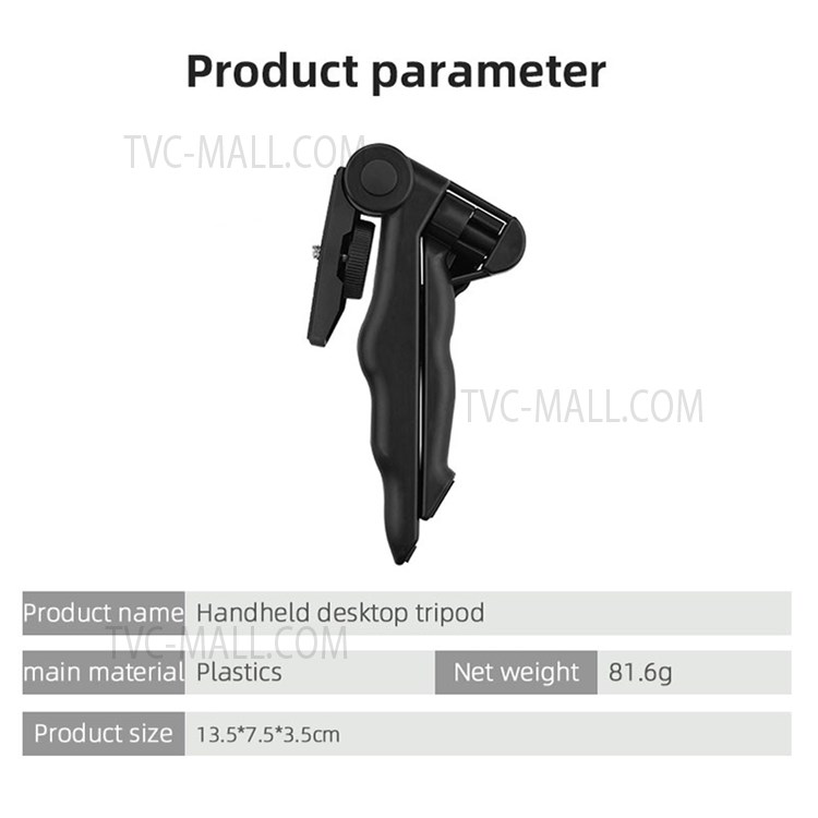 Vlog Shooting Mobile Phone Holder + Desktop Tripod with Remote Shutter Controller for iOS Android-4