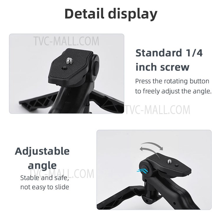 Vlog Shooting Mobile Phone Holder + Desktop Tripod with Remote Shutter Controller for iOS Android-5
