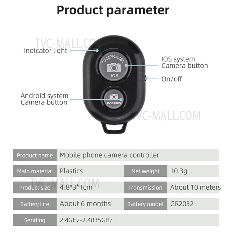 Vlog Shooting Mobile Phone Holder + Desktop Tripod with Remote Shutter Controller for iOS Android-7