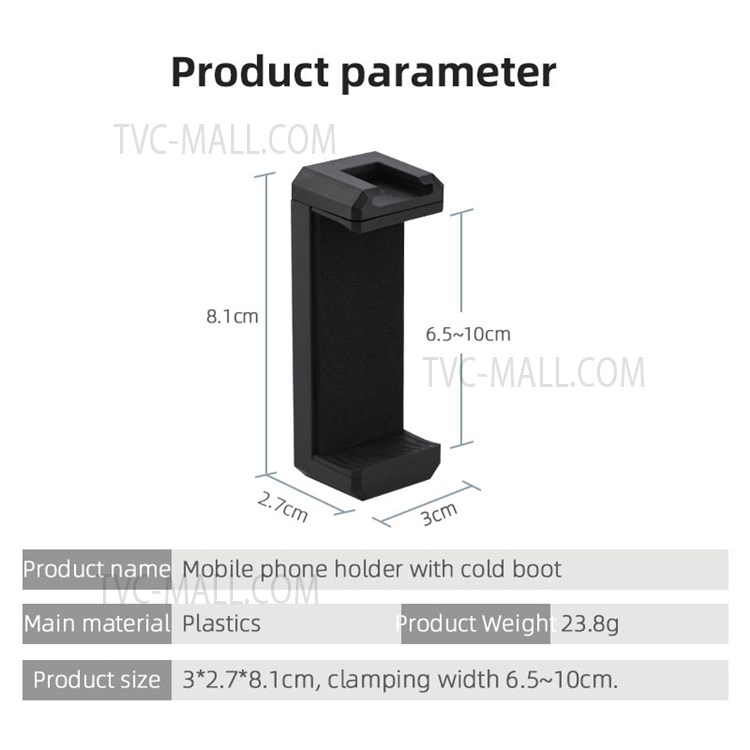 Vlog Shooting Mobile Phone Holder + Desktop Tripod with Remote Shutter Controller for iOS Android-9