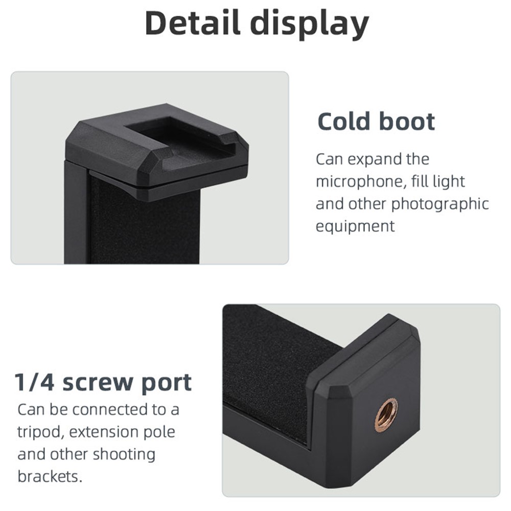 Vlog Shooting Desktop Tripod Adjustable Fill Light Phone Holder Kit for Mobile Phone 6.5-10cm-13
