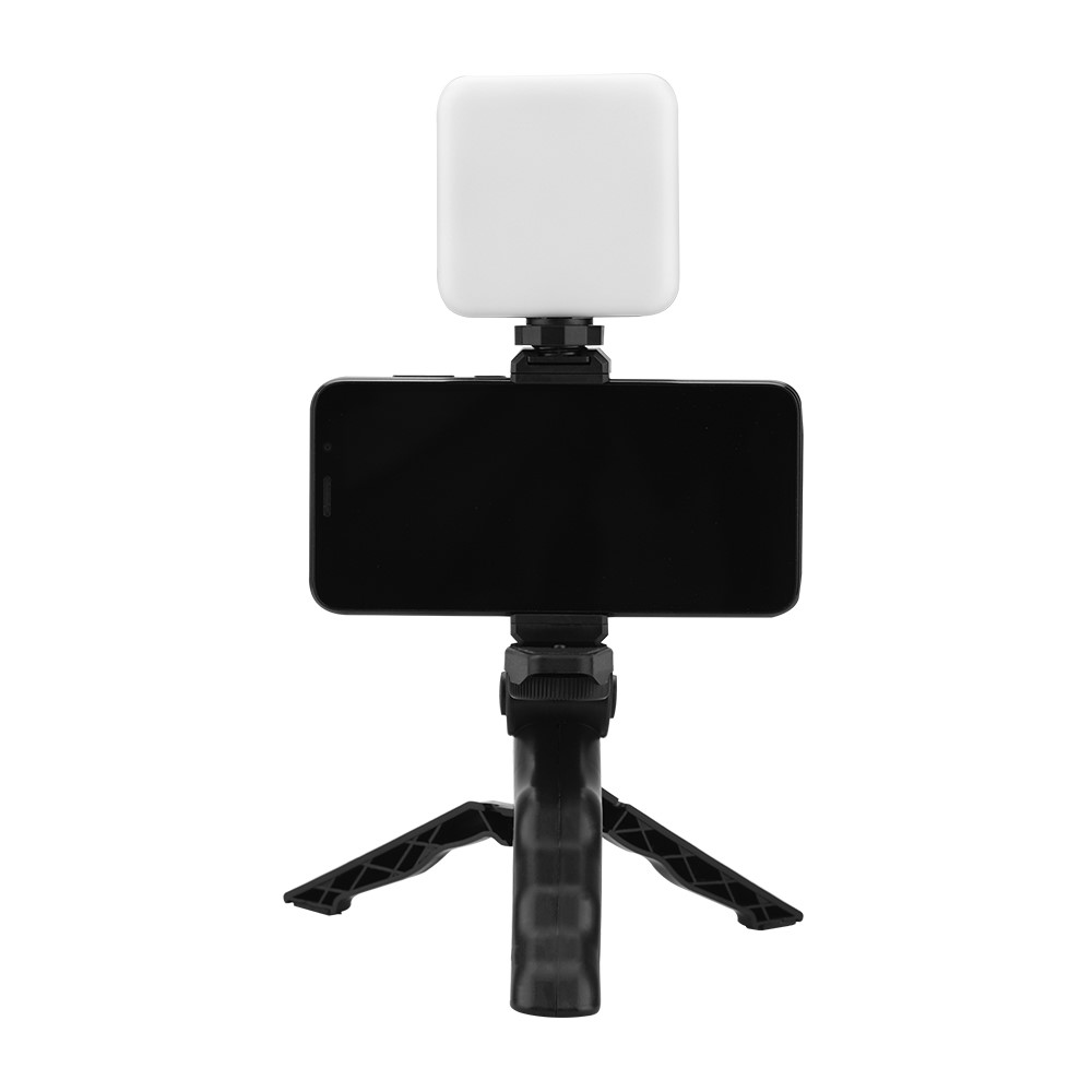 Vlog Shooting Desktop Tripod Adjustable Fill Light Phone Holder Kit for Mobile Phone 6.5-10cm-3