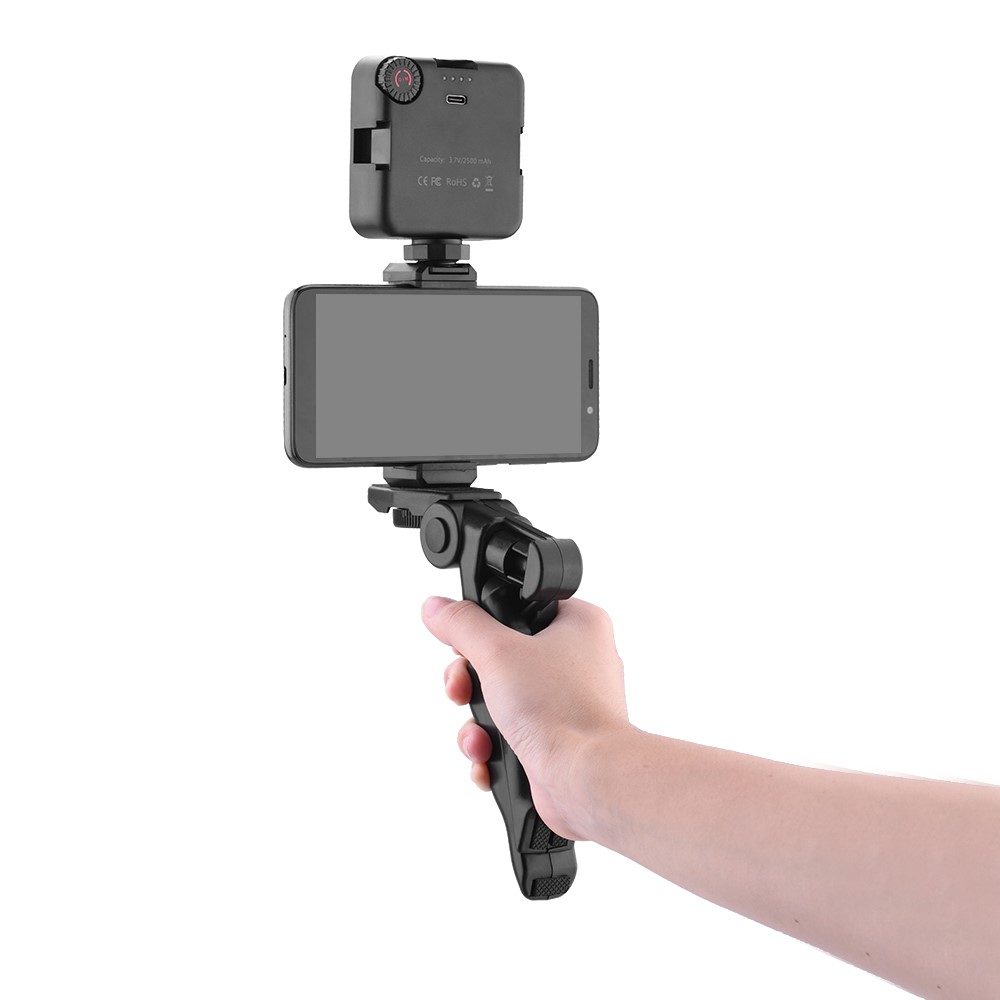 Vlog Shooting Desktop Tripod Adjustable Fill Light Phone Holder Kit for Mobile Phone 6.5-10cm-4