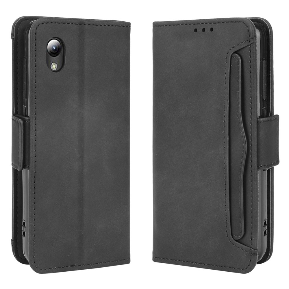 PU Leather Mobile Phone Protection Case Wallet Stand Cover Shell with Multiple Card Slot Design for ZTE Blade L8/Blade A3 (2019)/A31 Lite - Black-1