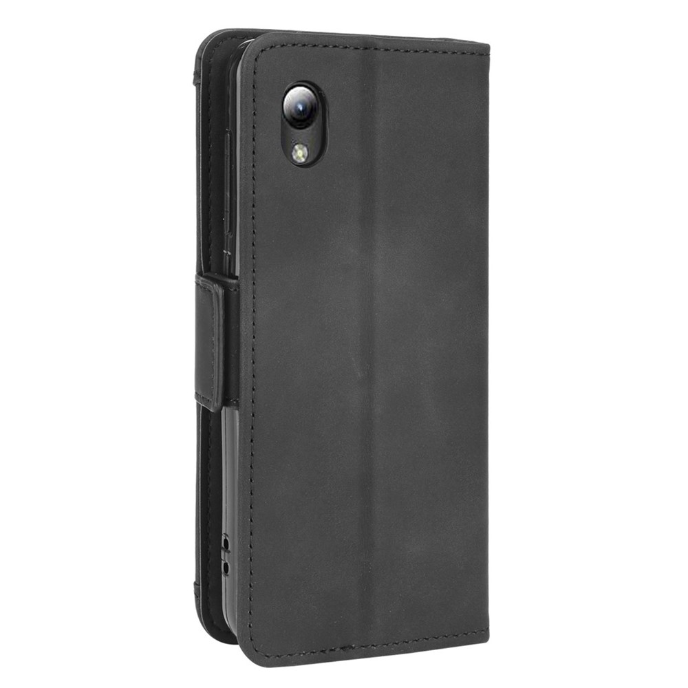 PU Leather Mobile Phone Protection Case Wallet Stand Cover Shell with Multiple Card Slot Design for ZTE Blade L8/Blade A3 (2019)/A31 Lite - Black-3