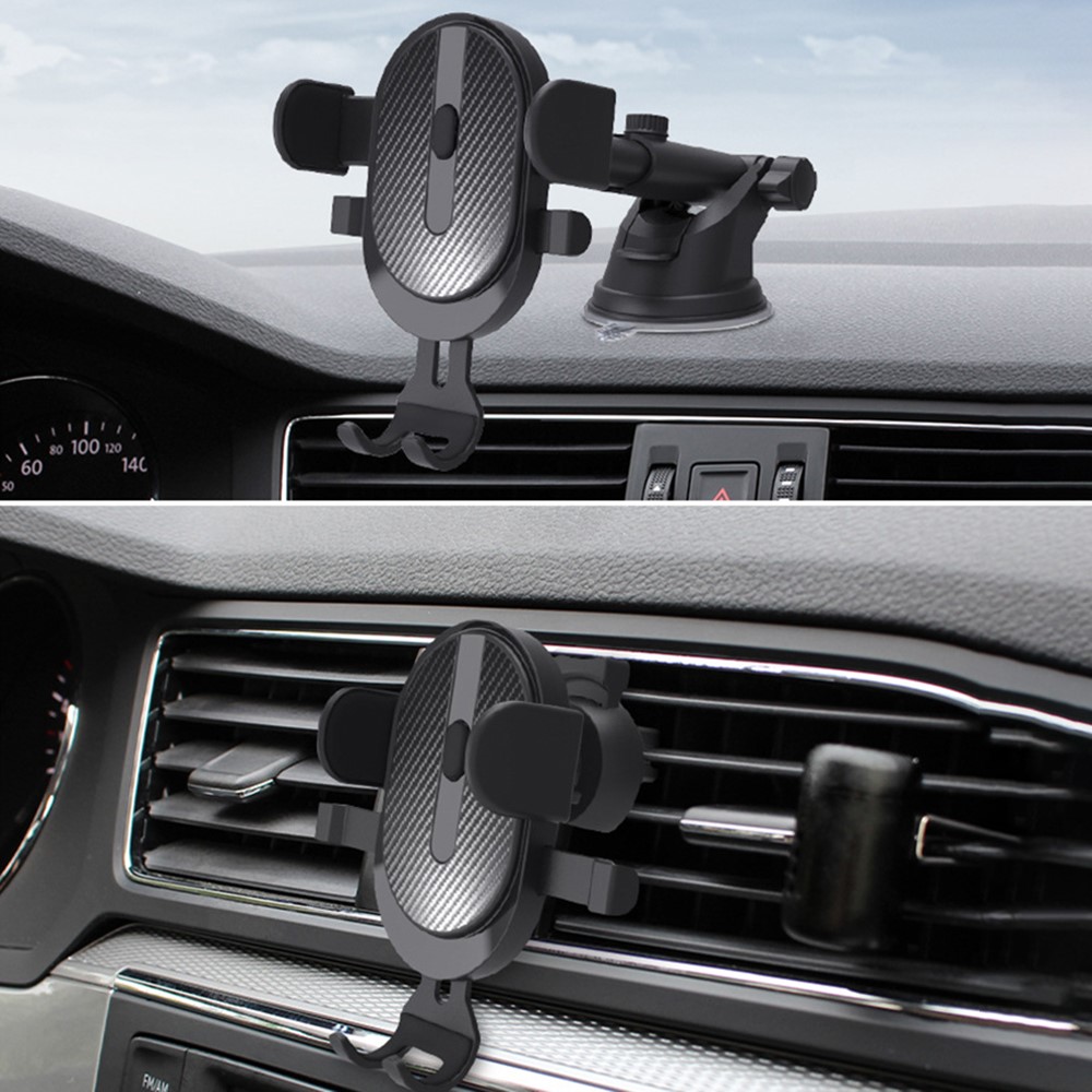 Car Windshield Dashboard Suction Cup Mount Telescopic Gravity Auto Clamp Phone Holder Stand - Black-8