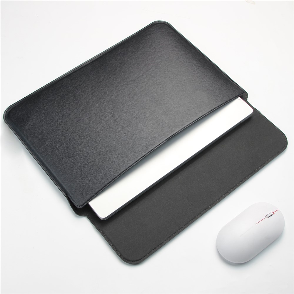 PU Leather Waterproof Notebook Laptop Sleeve Bag Horizontal Carrying Pouch for MacBook Air 13 inch - Black-7