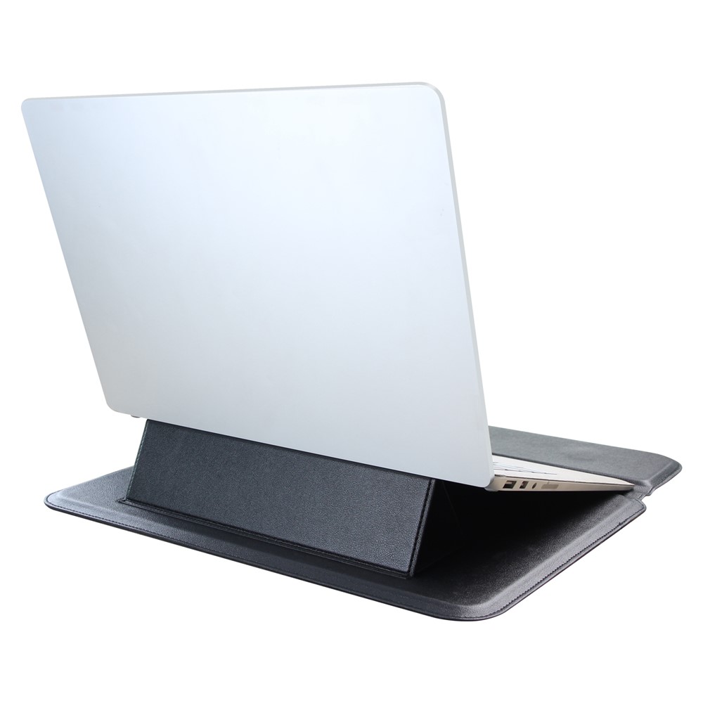 PU Leather Waterproof Notebook Laptop Sleeve Bag Horizontal Carrying Pouch for MacBook Air 13 inch - Black-9