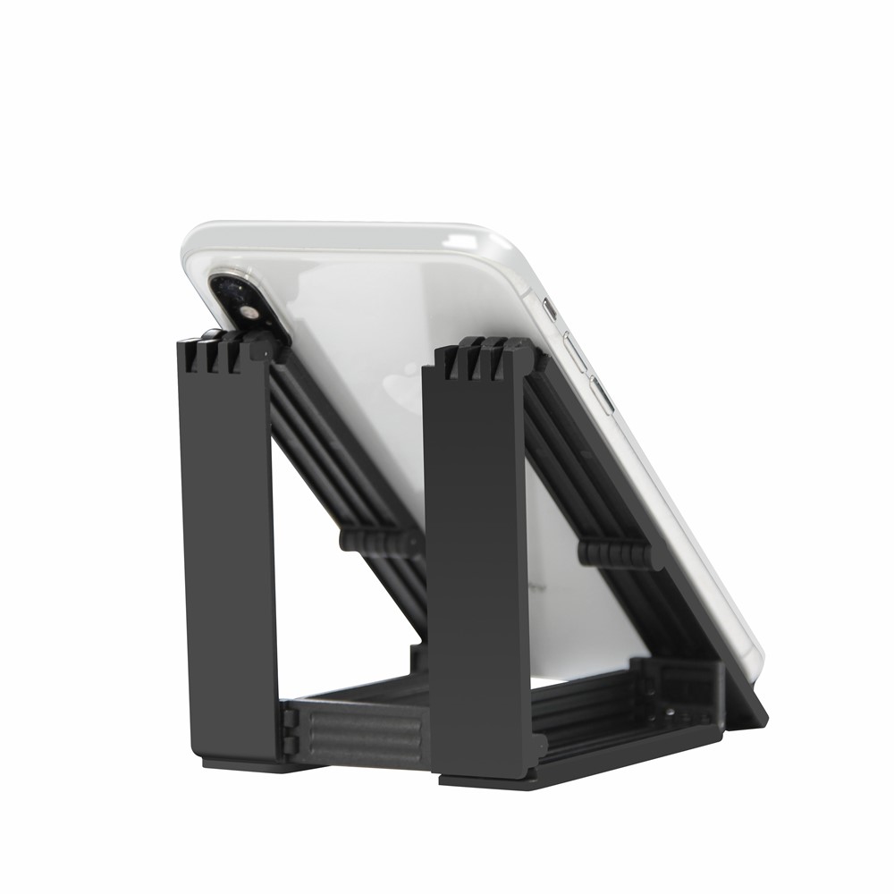 3-in-1 Adjustable Laptop Tablet Mobile Phone Holder Stand Desktop Heat Dissipation Notebook Bracket - Black-3