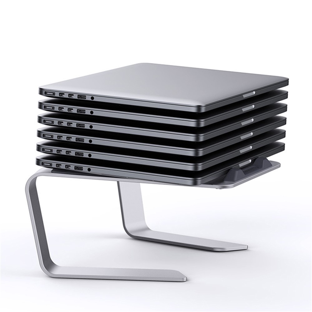 P49 Detachable Laptop Riser Stand Notebook Holder Bracket Cooler for MacBook Lenovo Asus - Dark Grey-4
