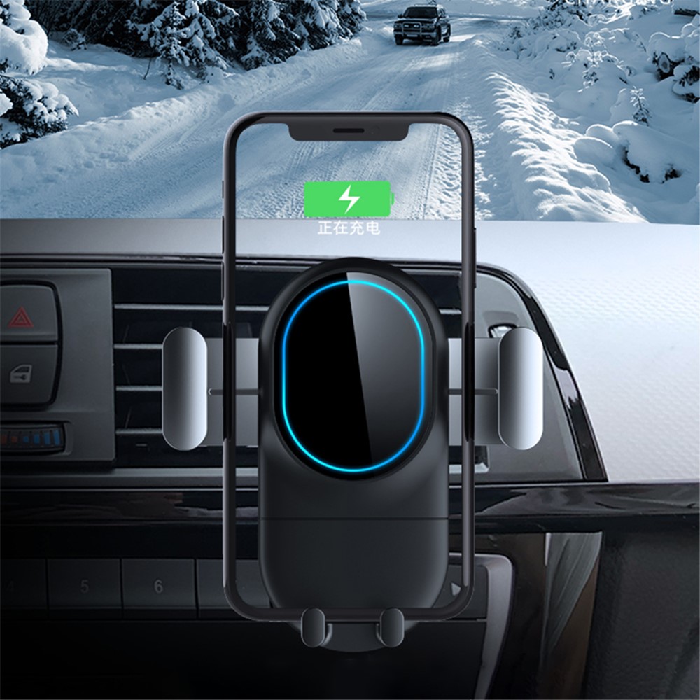 O1 10W Car Wireless Charger Air Vent Mount Gravity Phone Holder Fast Charging Stand-4