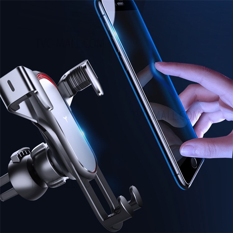 U3 Universal Gravity Phone Holder Rotatable Car Air Outlet Mount Phone Bracket - Grey-4