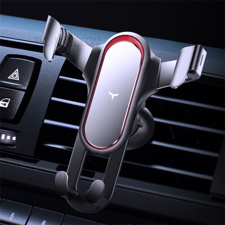 U3 Universal Gravity Phone Holder Rotatable Car Air Outlet Mount Phone Bracket - Silver-2