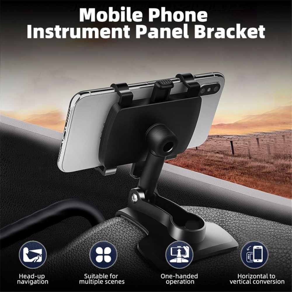 CT2002 Car Mobile Phone Holder 360 Degree Rotation Dashboard/Rear View Mirror/Visor Mount Phone GPS Bracket-2