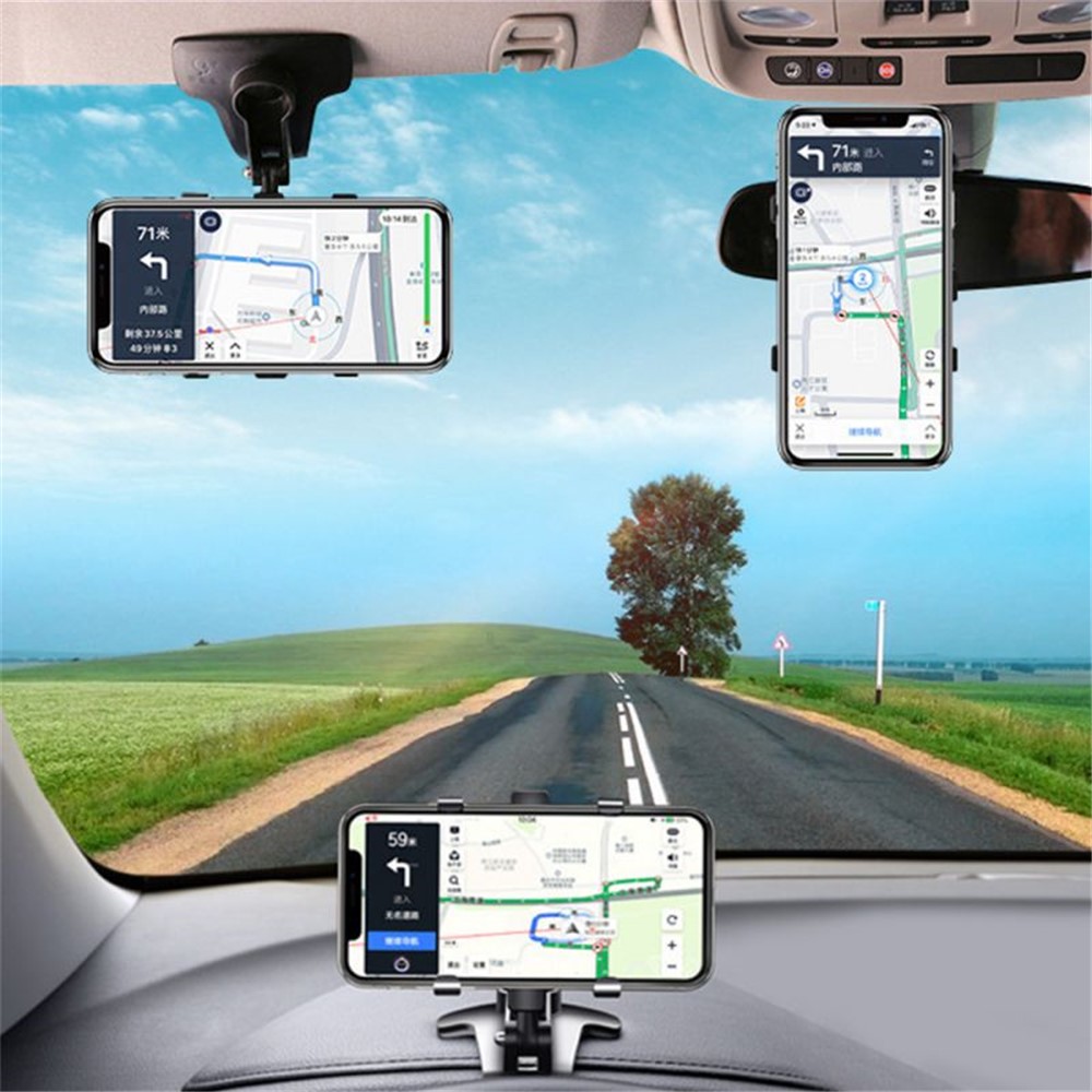 CT2002 Car Mobile Phone Holder 360 Degree Rotation Dashboard/Rear View Mirror/Visor Mount Phone GPS Bracket-6