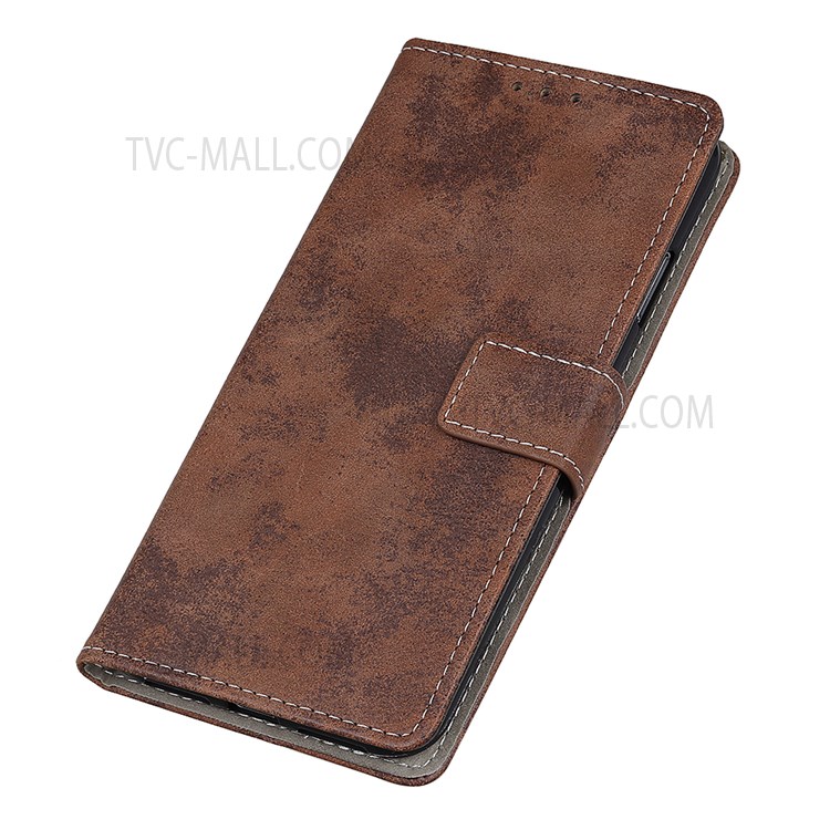 Magnetic Clasp Retro Style PU Leather Stand Phone Case Wallet Cover for ZTE Blade A31 - Brown-6