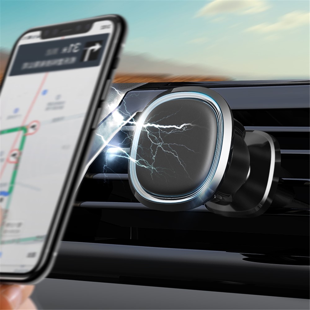 HM-C01 Car Dashboard/Air Vent Mount 360 Degree Rotating N50 Strong Magnet Bracket Cellphone Holder-3