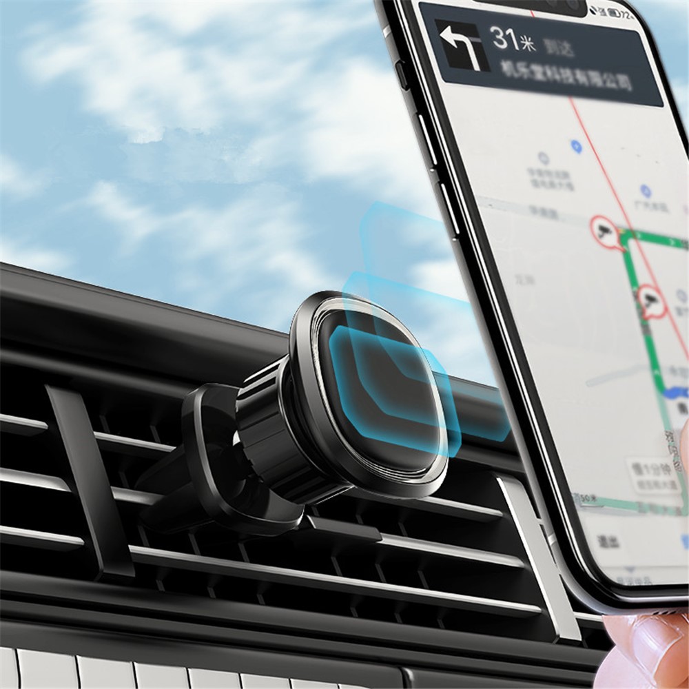 HM-C01 Car Dashboard/Air Vent Mount 360 Degree Rotating N50 Strong Magnet Bracket Cellphone Holder-4