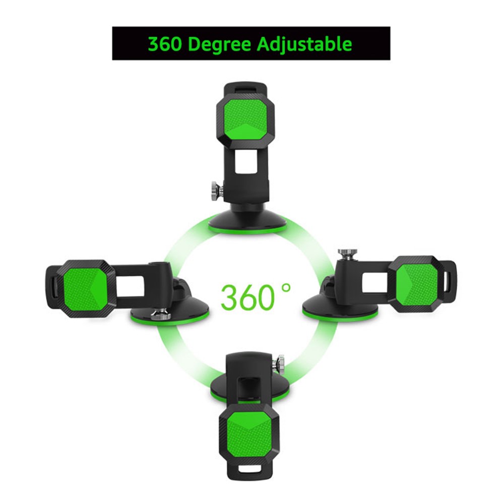 K1 Magnetic Car Dashboard Windshield Phone Holder Stand 360 Degrees Rotating Phone Mount Bracket - Black-8