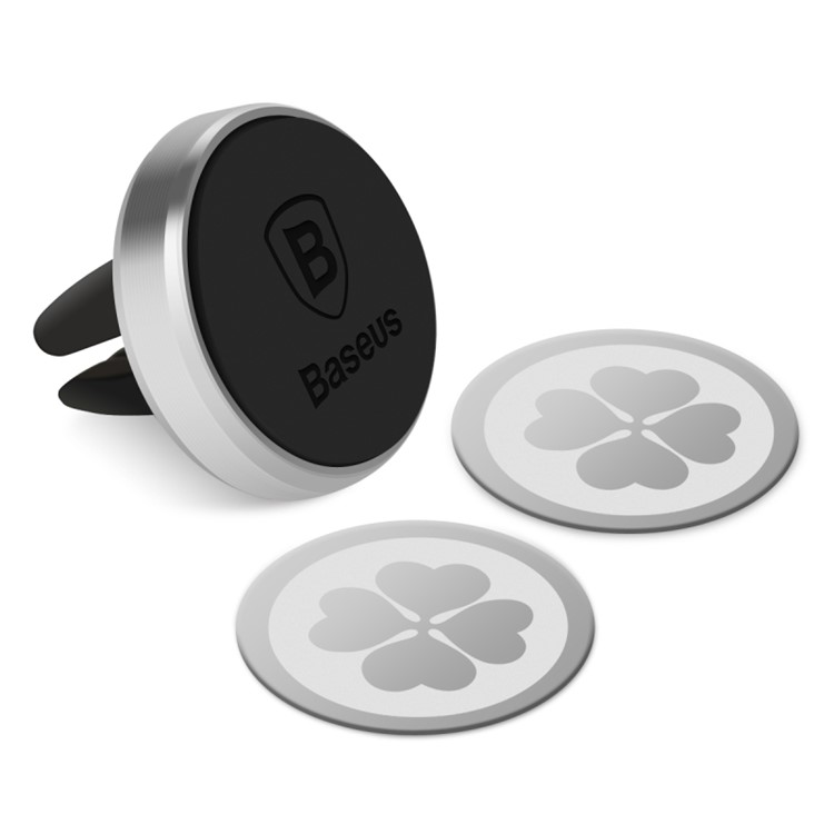 BASEUS Magnetic Air Vent Car Mount Holder with 360 Degree Rotation for Mobile Phones - Silver Color-5