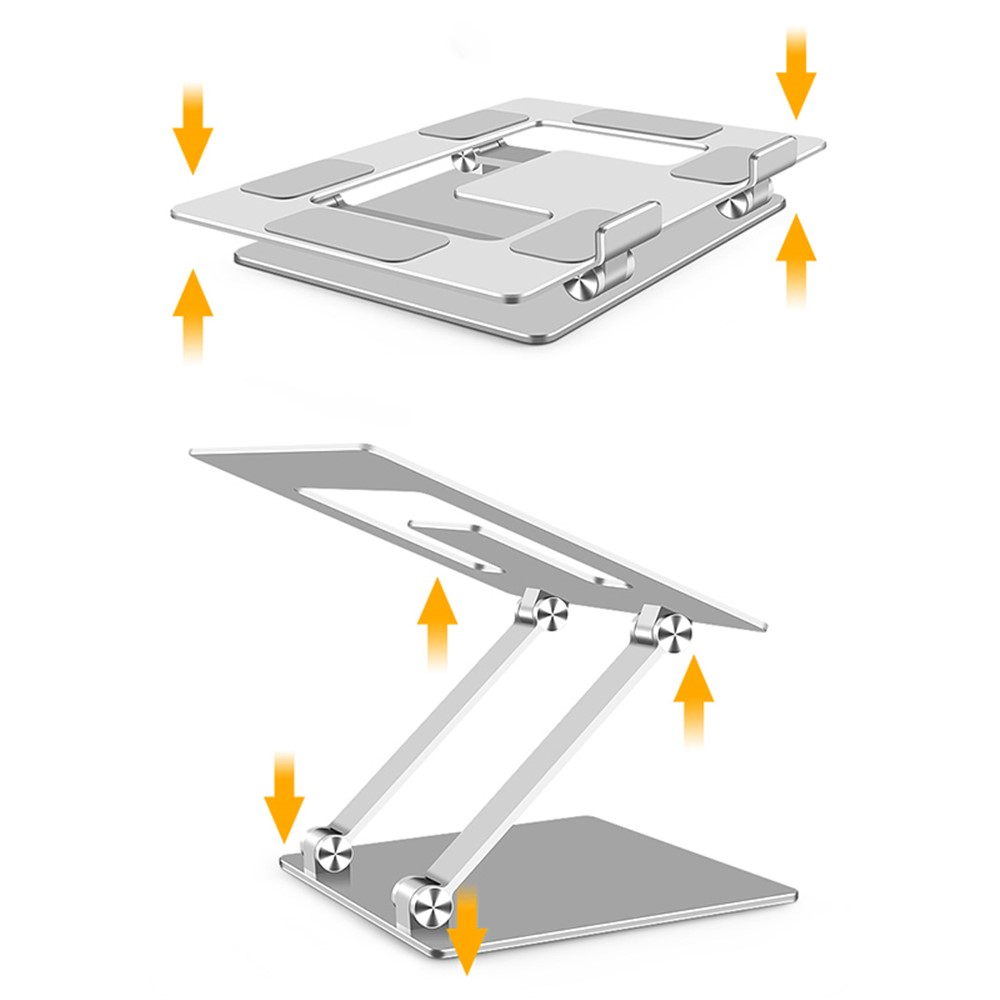 L301 Aluminum Alloy Foldable Computer Stand Laptop Stand Riser Holder Notebook Stand - Silver-3