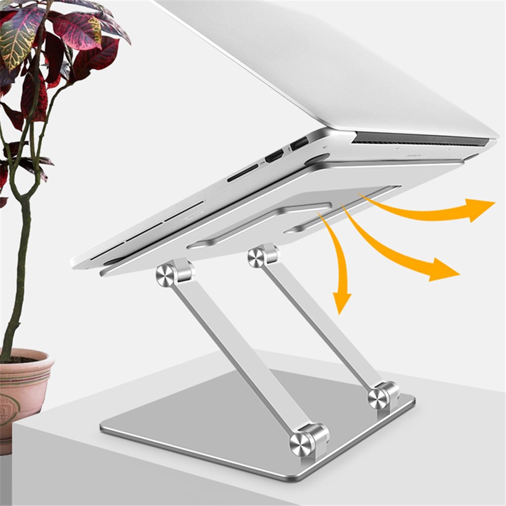 L301 Aluminum Alloy Foldable Computer Stand Laptop Stand Riser Holder Notebook Stand - Silver-4