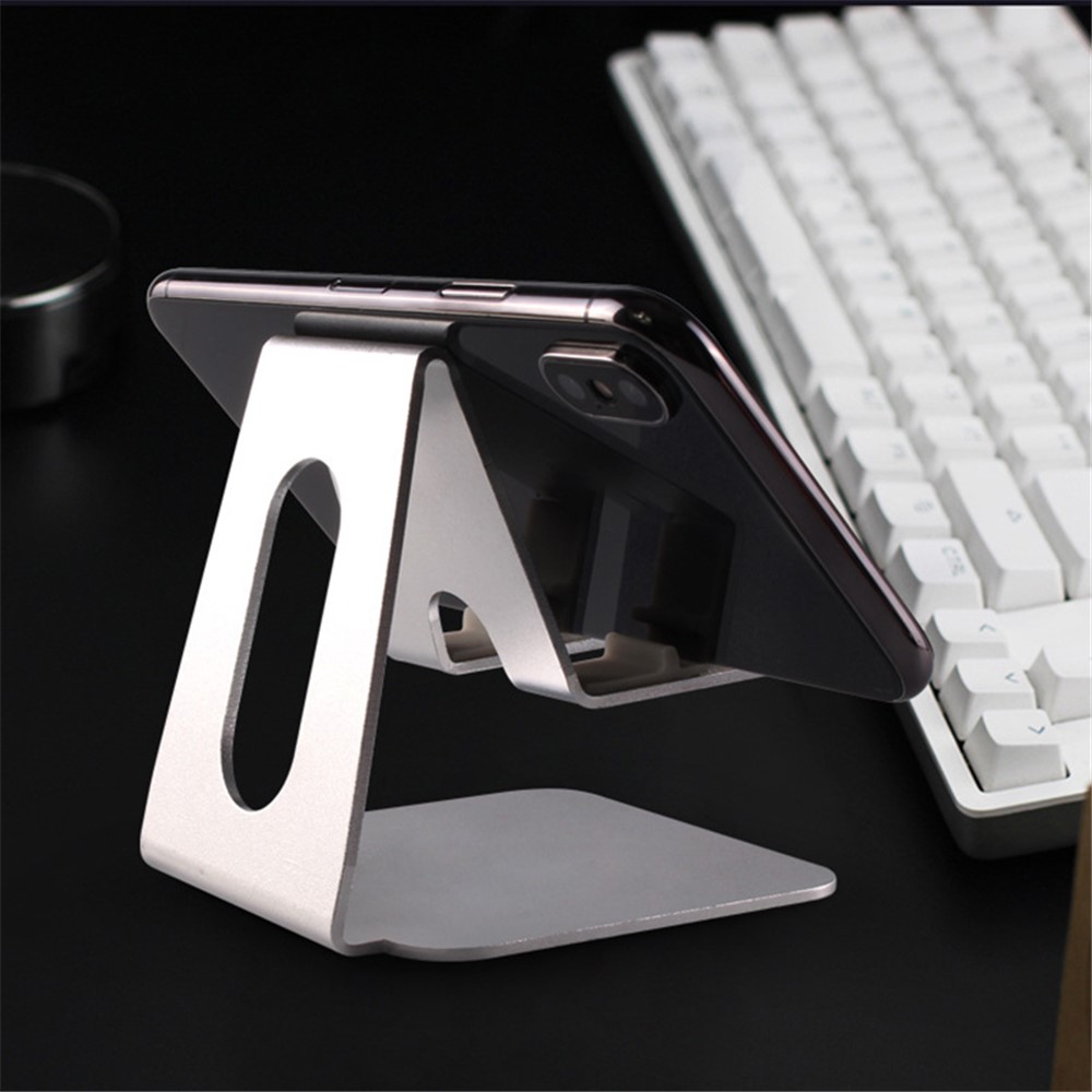 MT-610 Universal Mobile Phone Tablet Holder Aluminum Alloy Desktop Cellphone Bracket Stand - Black-2