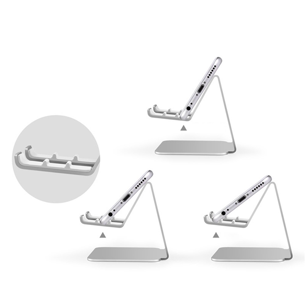 MT-610 Universal Mobile Phone Tablet Holder Aluminum Alloy Desktop Cellphone Bracket Stand - Black-6