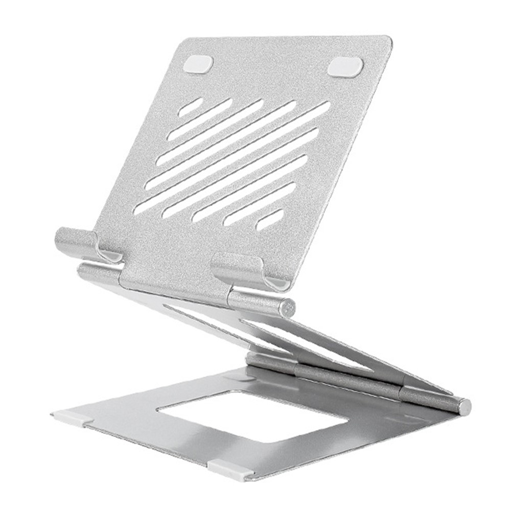 A37 Laptop Stand Metal Ergonomic Foldable Computer Stand Riser Holder Notebook Stand - Silver-1