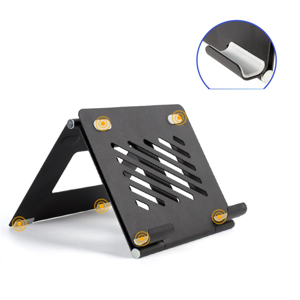 A37 Laptop Stand Metal Ergonomic Foldable Computer Stand Riser Holder Notebook Stand - Silver-6