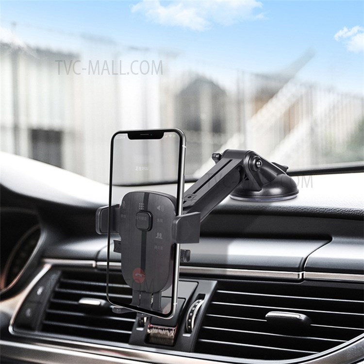 RAXFLY YXF223240 Car Windshield Dashboard Phone Holder Bracket with Suction Cup Base for 4-7inch Mobile Phones-1