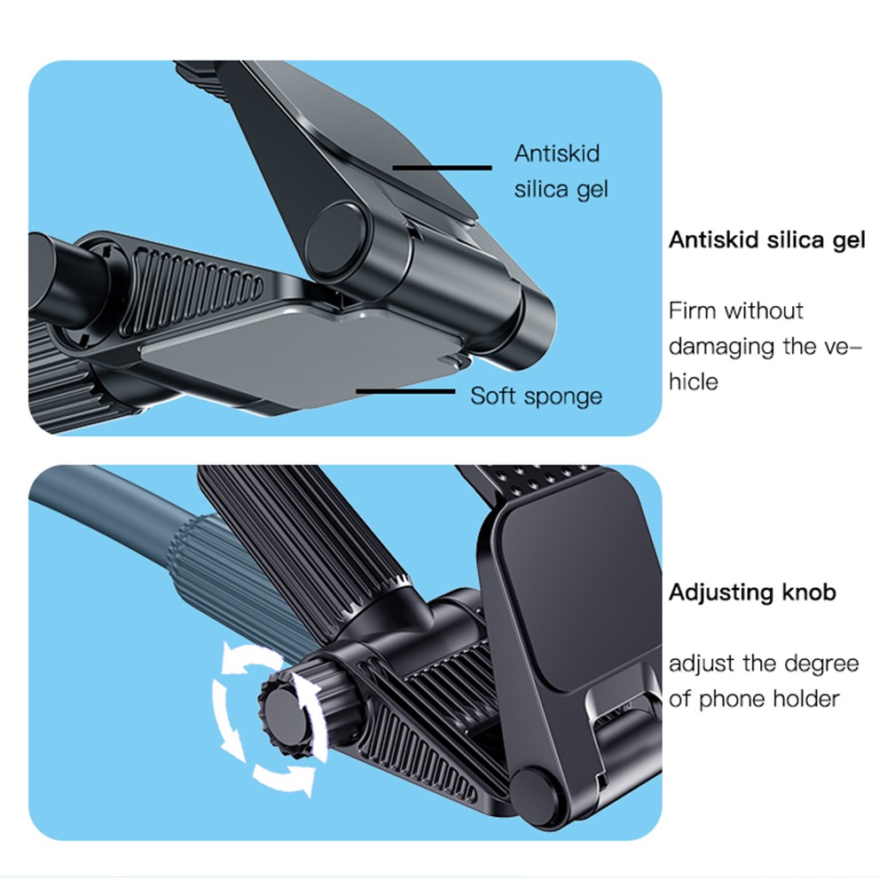 YESIDO C137 Windshield Car Phone Mount Long Arm Cell Phone Holder Clamp Base-10