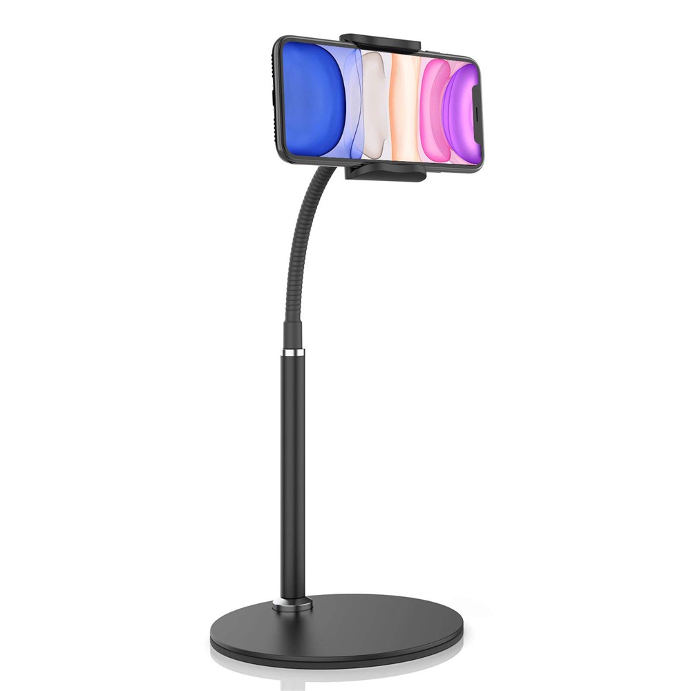 Flexible Gooseneck Phone Holder Stand 360 Degrees Rotating Desktop Phone Bracket - Black-7