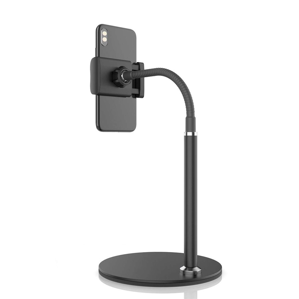 Flexible Gooseneck Phone Holder Stand 360 Degrees Rotating Desktop Phone Bracket - Black-8