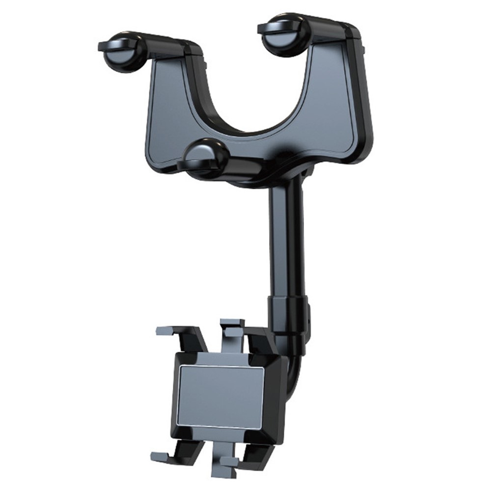 ZJ099 Car Rearview Mirror Mount Phone Holder Rotatable Adjustable Length Cell Phone Bracket-1