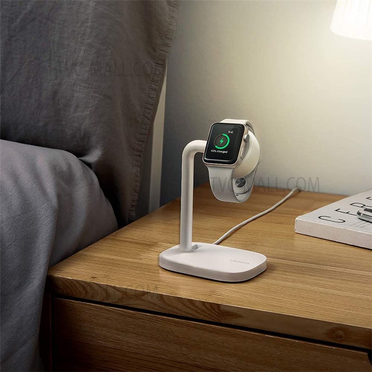 UGREEN For Apple Watch Series 7/6/SE/5/4/3/2/1 45 Degree Desktop Stand Bedside Charging Station-2
