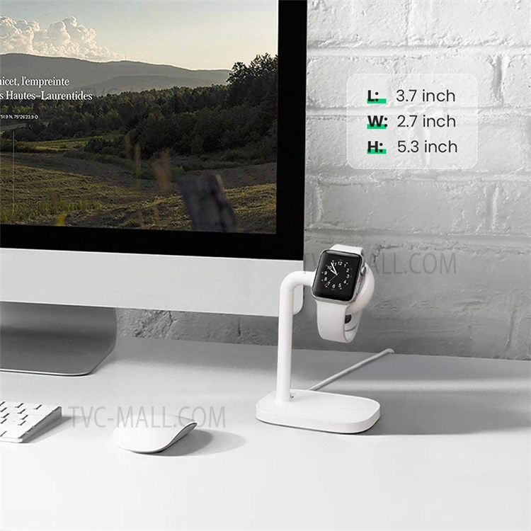 UGREEN For Apple Watch Series 7/6/SE/5/4/3/2/1 45 Degree Desktop Stand Bedside Charging Station-3