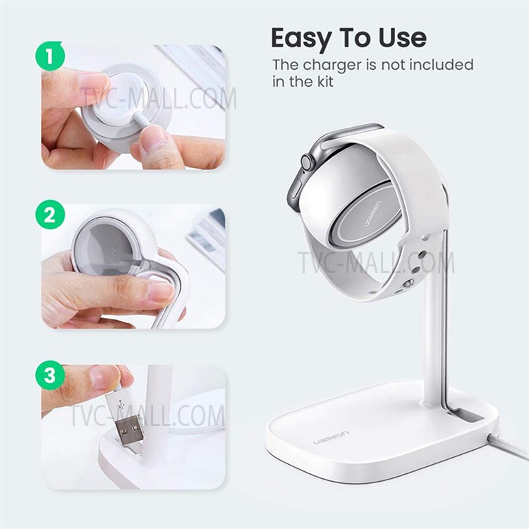 UGREEN For Apple Watch Series 7/6/SE/5/4/3/2/1 45 Degree Desktop Stand Bedside Charging Station-5