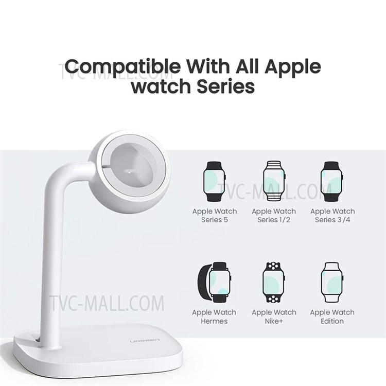 UGREEN For Apple Watch Series 7/6/SE/5/4/3/2/1 45 Degree Desktop Stand Bedside Charging Station-6