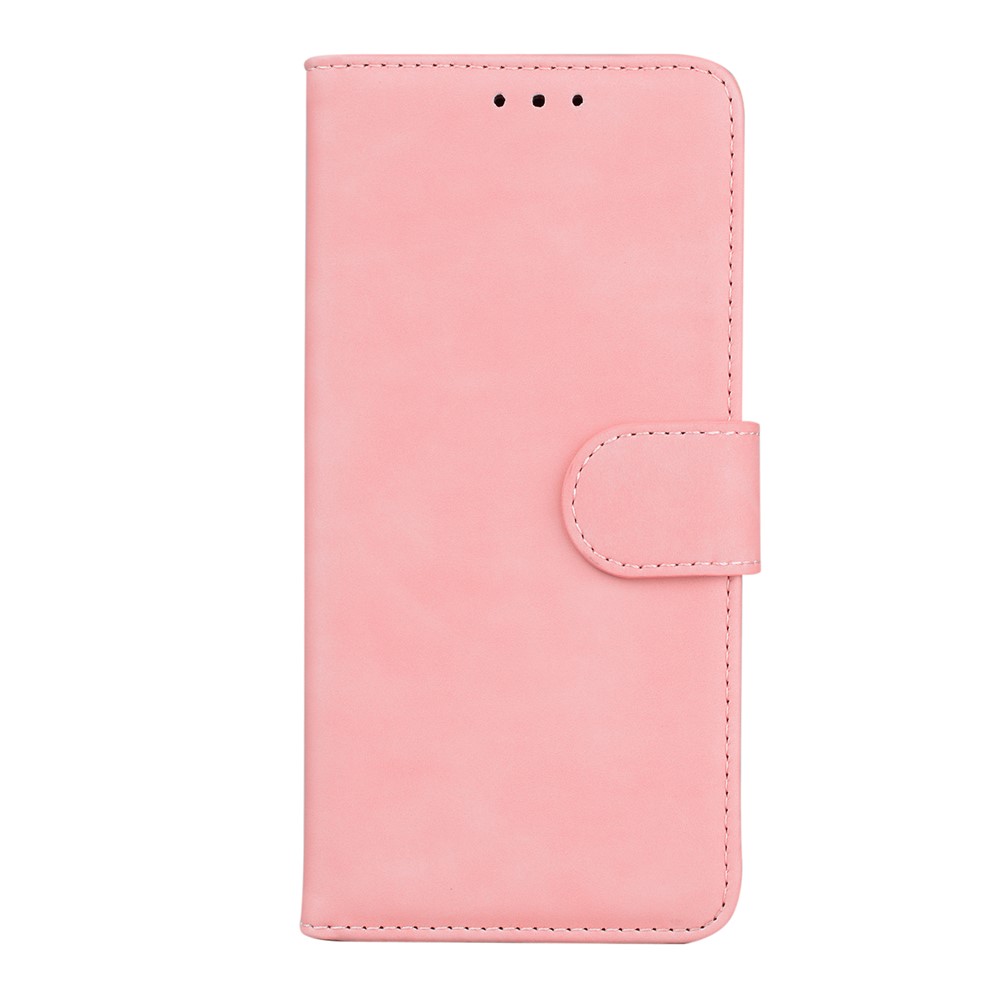 For ZTE Blade A72/V40 Vita Cell Phone Cover PU Leather Wallet Flip Supporting Stand Anti-scratch Phone Case - Pink-2