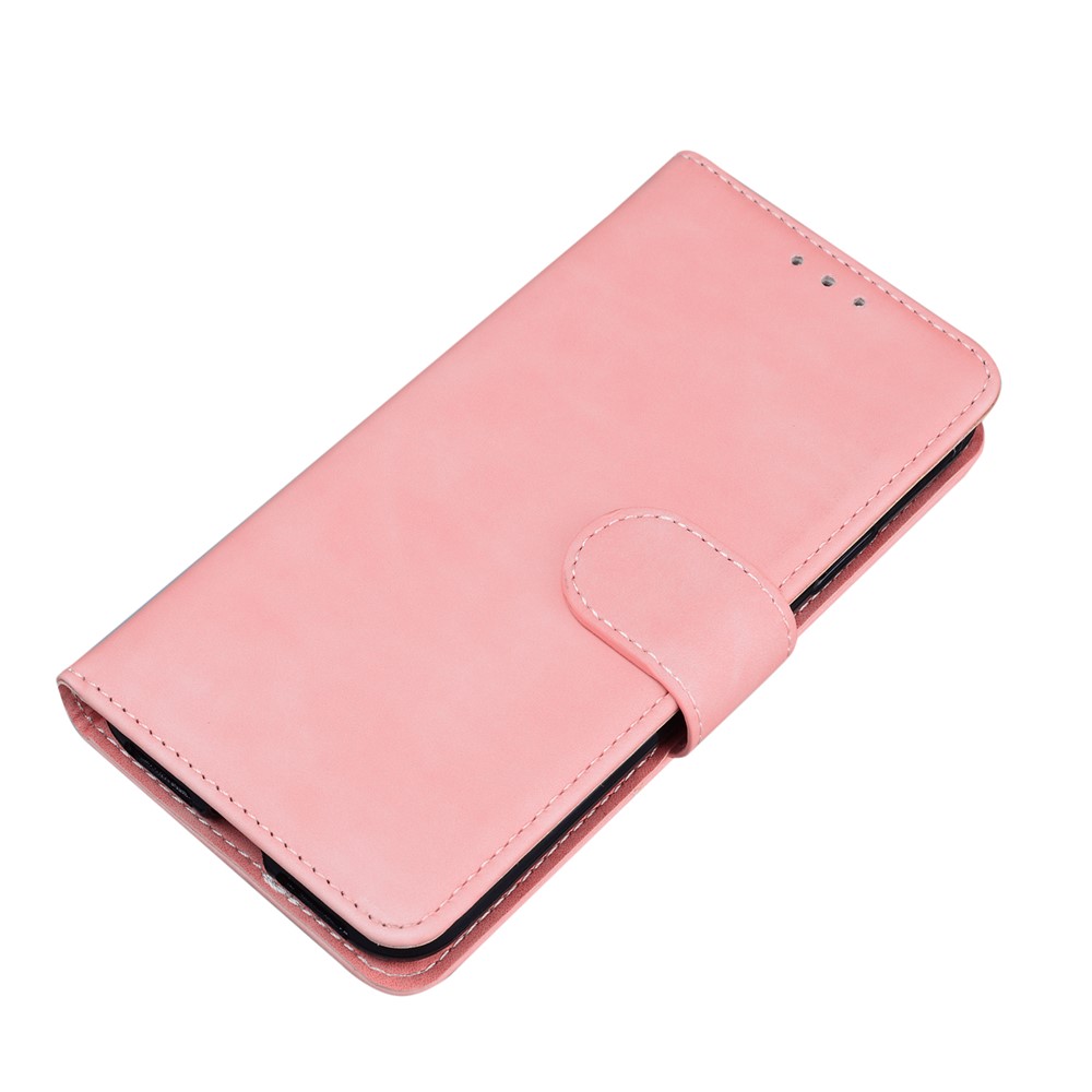 For ZTE Blade A72/V40 Vita Cell Phone Cover PU Leather Wallet Flip Supporting Stand Anti-scratch Phone Case - Pink-6