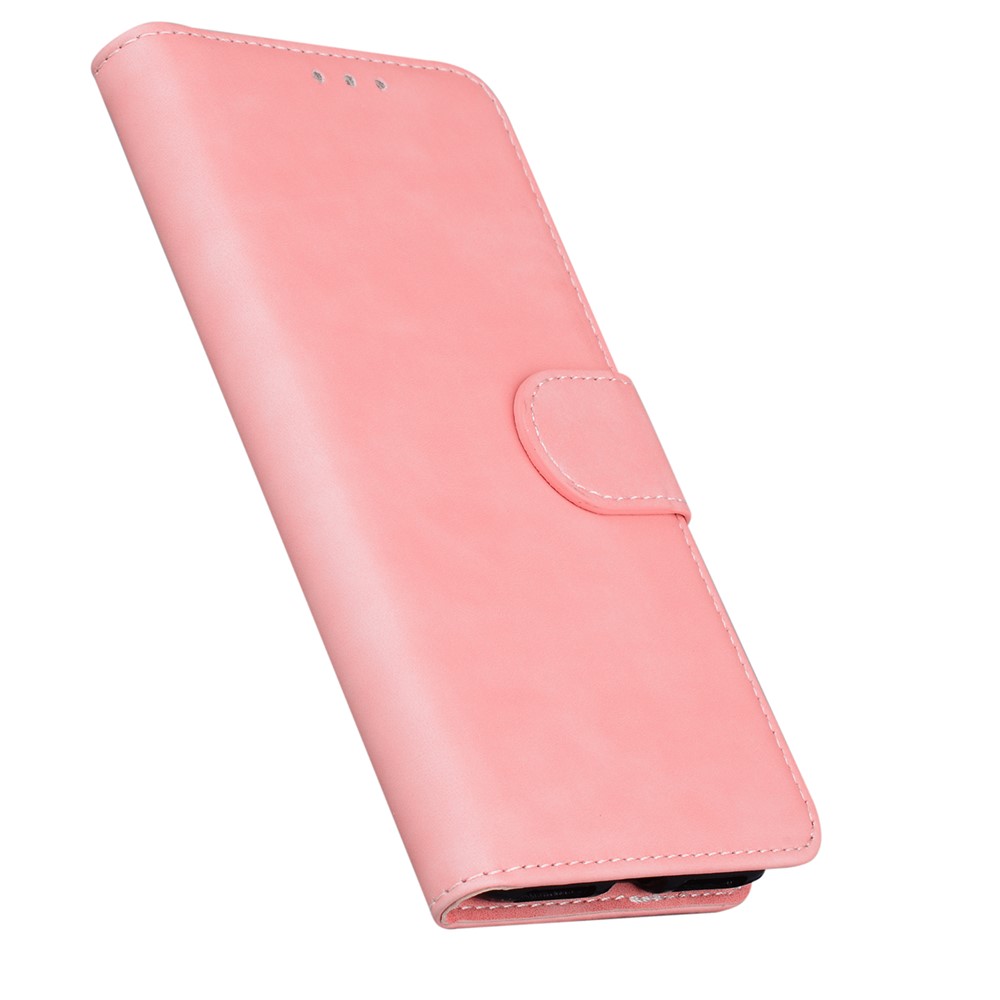 For ZTE Blade A72/V40 Vita Cell Phone Cover PU Leather Wallet Flip Supporting Stand Anti-scratch Phone Case - Pink-7