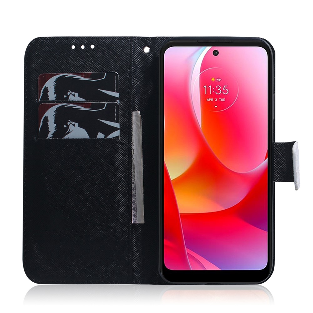 For ZTE Blade A72 / V40 Vita PU Leather Wallet Phone Case Pattern Printing Magnetic Folio Flip Protective Cover with Stand - Panda-4