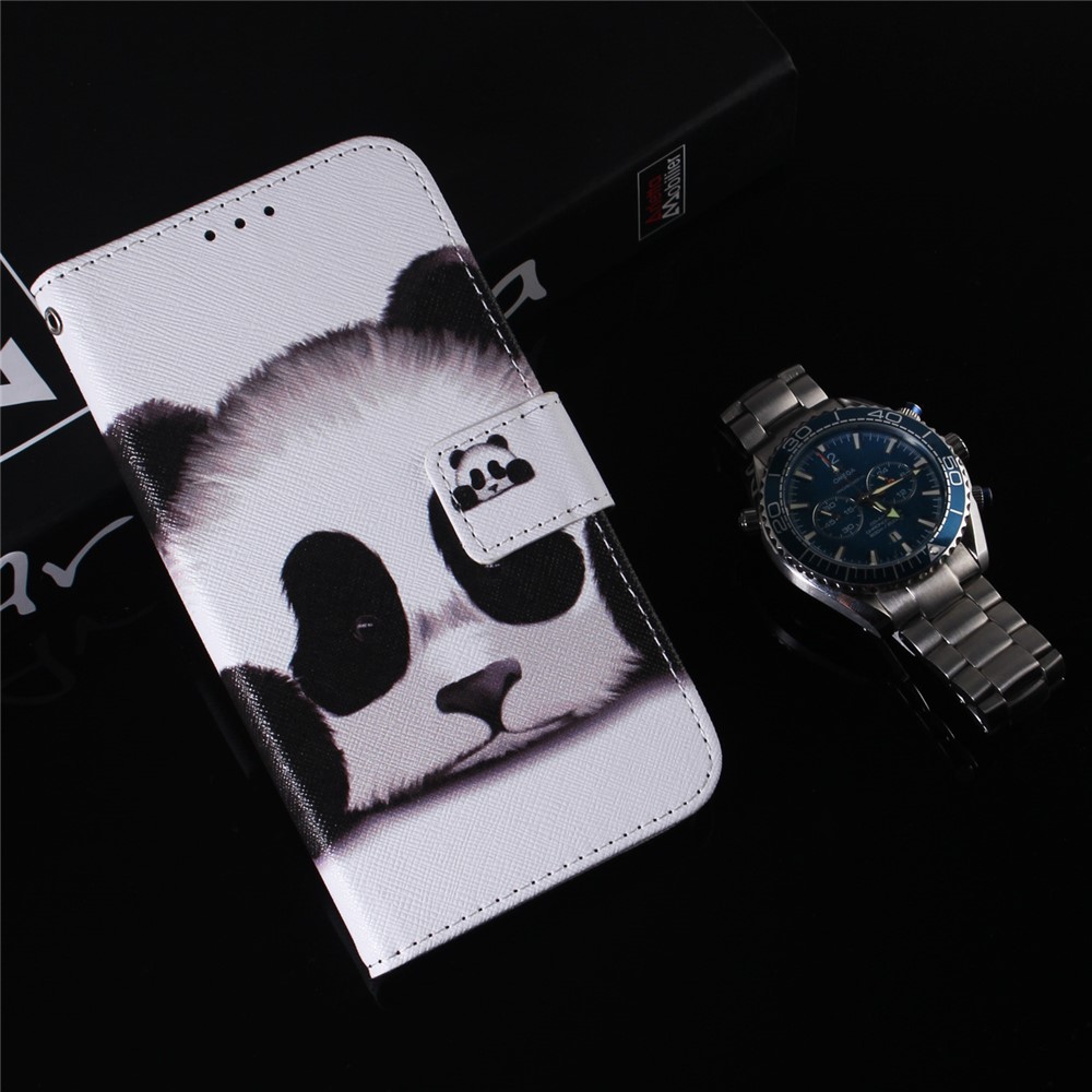 For ZTE Blade A72 / V40 Vita PU Leather Wallet Phone Case Pattern Printing Magnetic Folio Flip Protective Cover with Stand - Panda-9