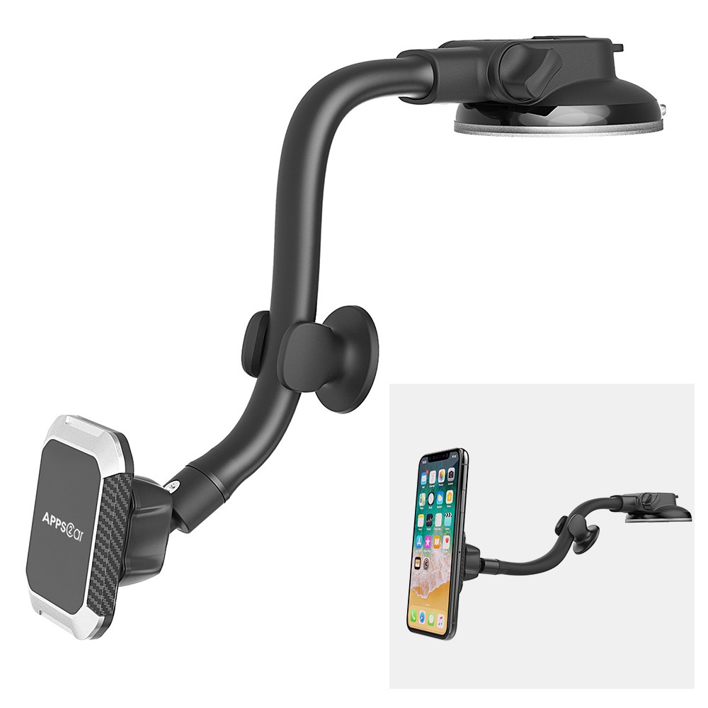 M08-S1 Car Magnetic Absorption Phone Holder Flexible Gooseneck Long Arm Suction Cup Mount-1