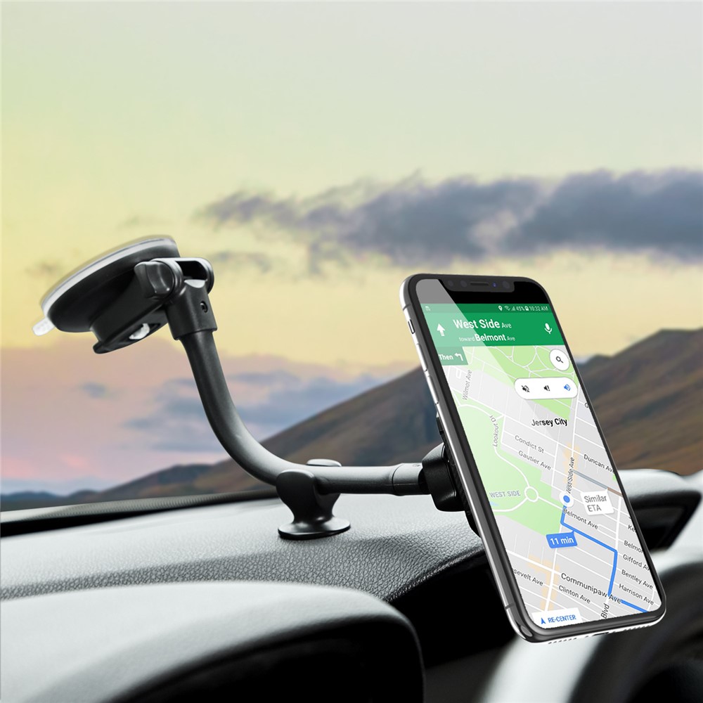M08-S1 Car Magnetic Absorption Phone Holder Flexible Gooseneck Long Arm Suction Cup Mount-3