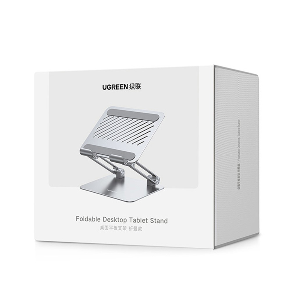 UGREEN 90396 Folding Portable Desktop Tablet Holder for iPad Pro Multi-Angle Adjustable Aluminum Stand Compatible with 4-12.9" Devices-12
